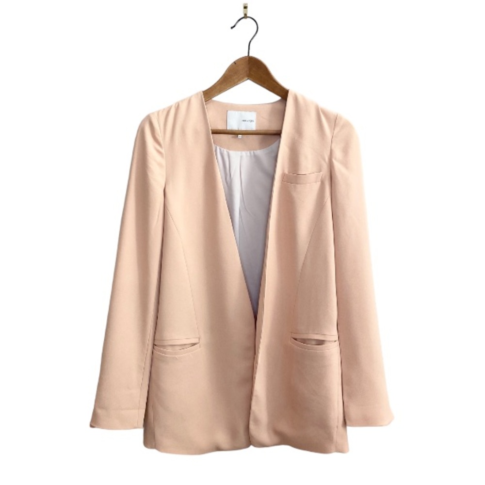 Oak + Fort Open Front Blazer